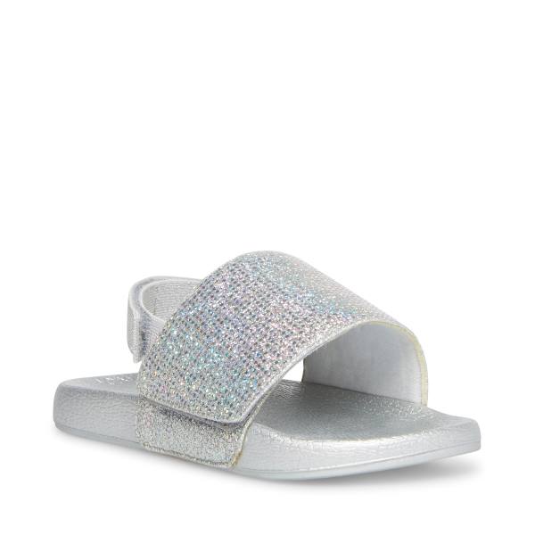 Steve Madden Abrooks Glitter Sandalen Kinderen Zilver | SM-580XK