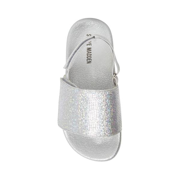 Steve Madden Abrooks Glitter Sandalen Kinderen Zilver | SM-580XK