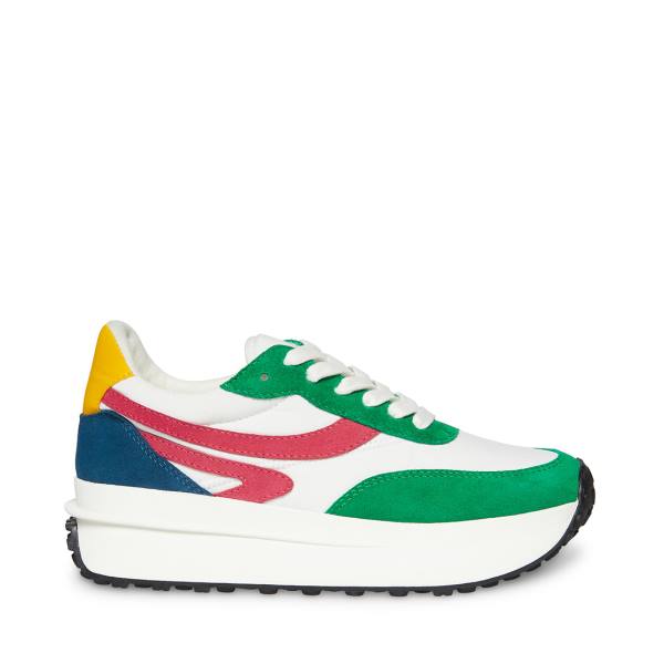 Steve Madden Actions Sneakers Dames Groen Gekleurd | SM-032MW