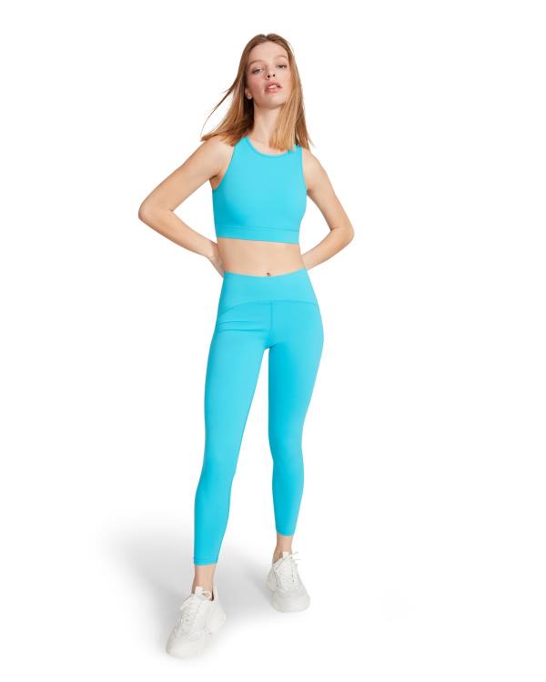 Steve Madden Active Turquoise Leggings Dames Turquoise | SM-485UH