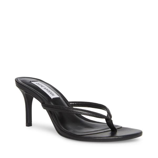 Steve Madden Addyson Leren Heel Hakken Dames Zwart | SM-605LY