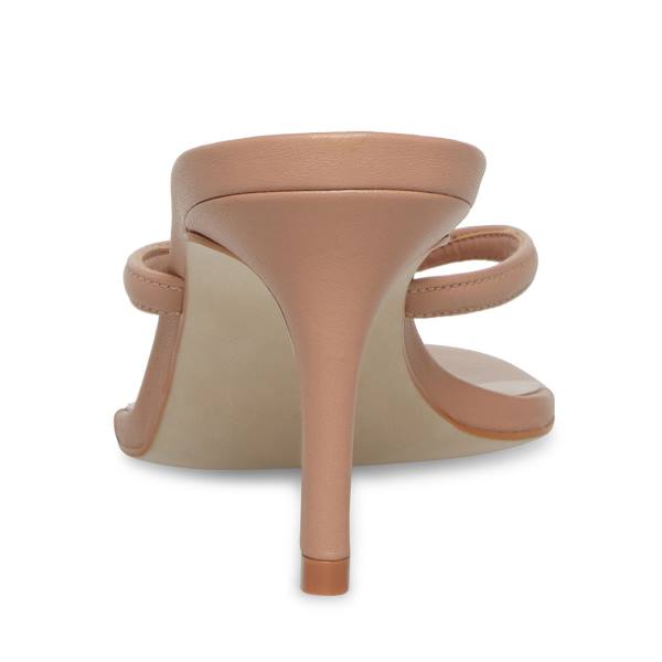 Steve Madden Addyson Tan Leren Heel Hakken Dames Bruin | SM-418ID