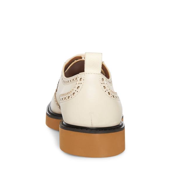 Steve Madden Adrick Bone Leren Werkschoenen Heren Beige | SM-829CQ