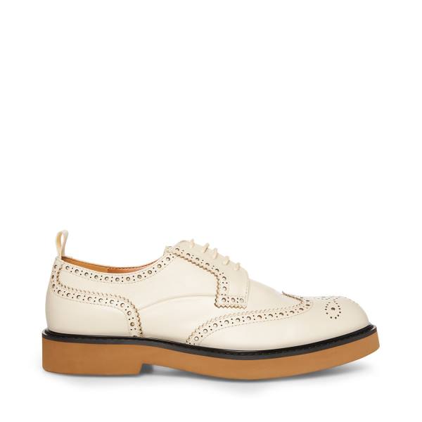 Steve Madden Adrick Bone Leren Werkschoenen Heren Beige | SM-829CQ