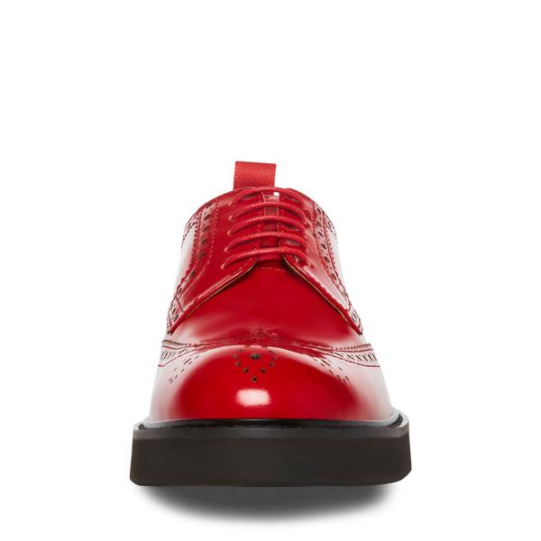 Steve Madden Adrick Leren Werkschoenen Heren Rood | SM-238HX