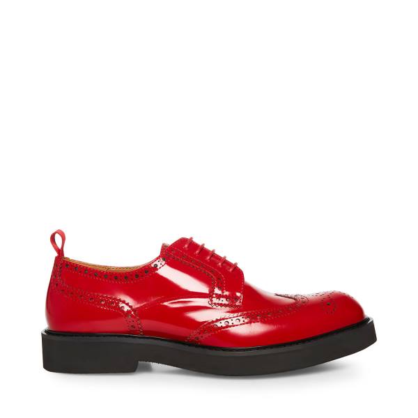 Steve Madden Adrick Leren Werkschoenen Heren Rood | SM-238HX