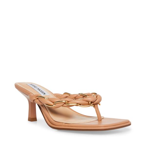 Steve Madden Alenna Tan Heel Hakken Dames Beige | SM-695HG