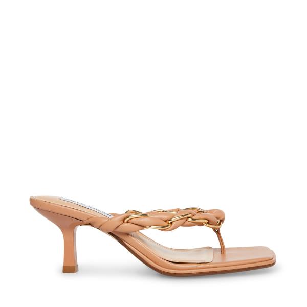 Steve Madden Alenna Tan Heel Hakken Dames Beige | SM-695HG