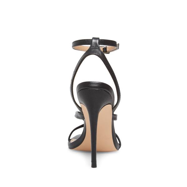 Steve Madden Amada Leren Heel Hakken Dames Zwart | SM-213UD