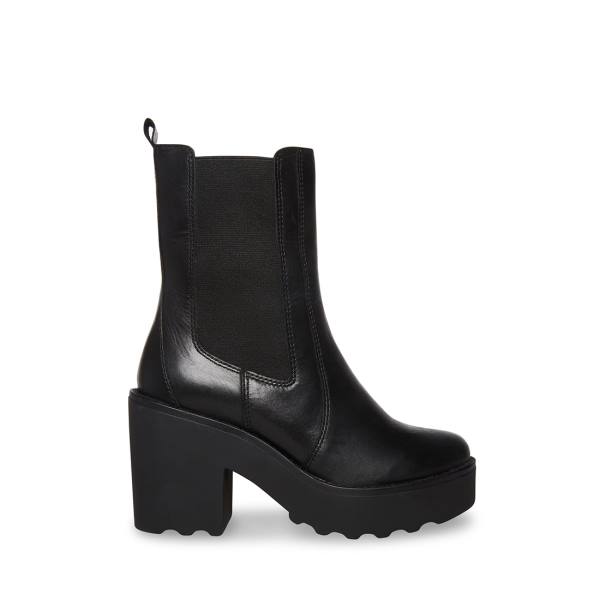 Steve Madden Andara Leren Enkellaarsjes Dames Zwart | SM-305XW