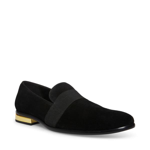 Steve Madden Anversa Suede Loafers Heren Zwart | SM-487UE