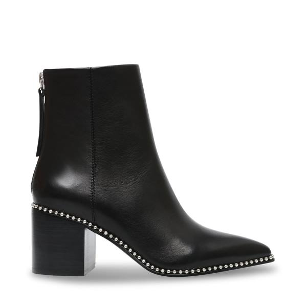 Steve Madden Aquarius Leren Enkellaarsjes Dames Zwart | SM-604OR