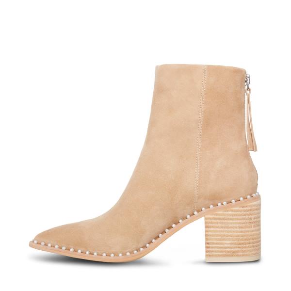 Steve Madden Aquarius Tan Suede Enkellaarsjes Dames Bruin | SM-018ZC