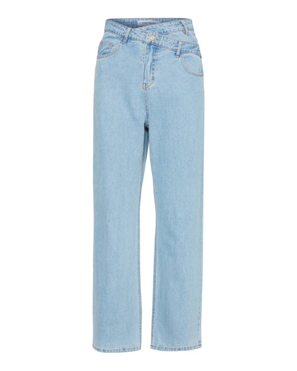 Steve Madden Asymmetrical Boyfriend Jean Broeken Dames Blauw | SM-198FV