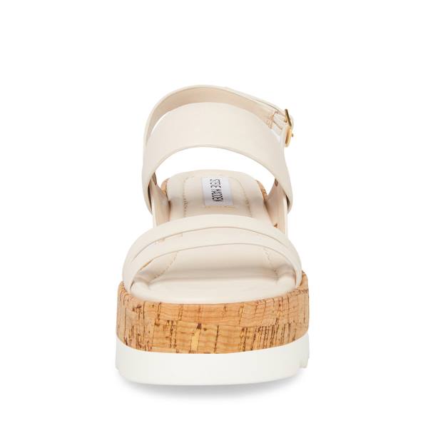 Steve Madden Athena Leren Sandalen Dames Wit | SM-948YU