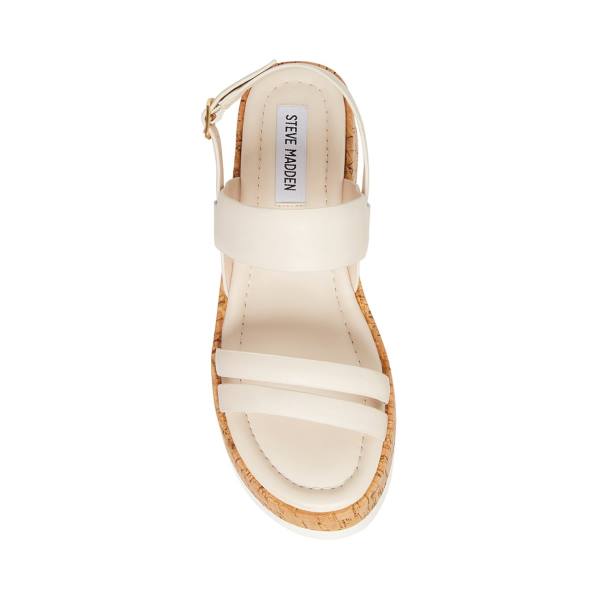 Steve Madden Athena Leren Sandalen Dames Wit | SM-948YU