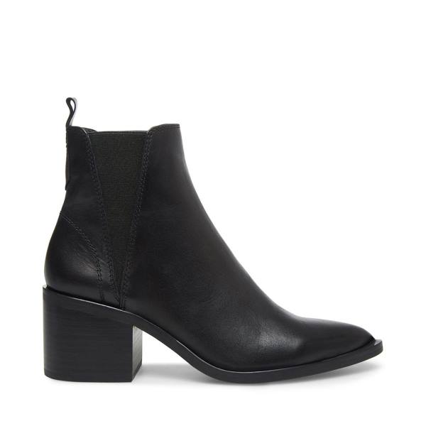 Steve Madden Audience Leren Enkellaarsjes Dames Zwart | SM-820RS