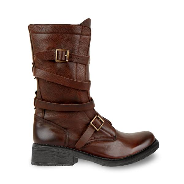 Steve Madden Banddit Leren Enkellaarsjes Dames Bruin | SM-263NH