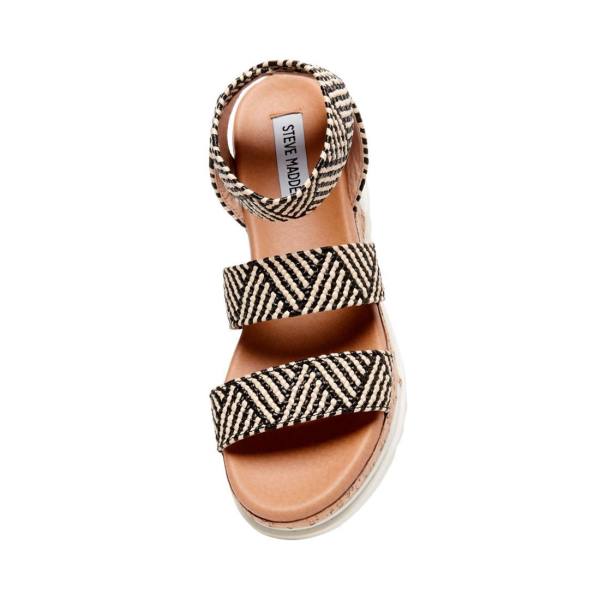 Steve Madden Bandi Tan Sandalen Dames Zwart Bruin | SM-082CE