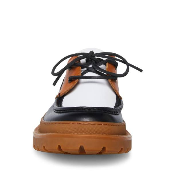 Steve Madden Bane Cognac Sneakers Heren Zwart Bruin | SM-209ZF