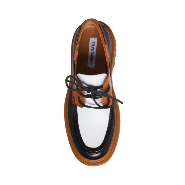 Steve Madden Bane Cognac Sneakers Heren Zwart Bruin | SM-209ZF