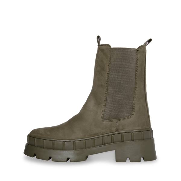 Steve Madden Barclay Leren Enkellaarsjes Dames Groen | SM-165RJ