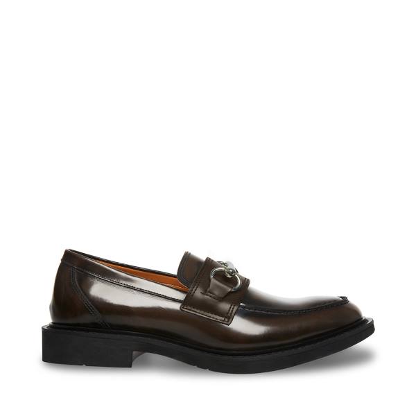 Steve Madden Barry Leren Loafers Heren Bruin | SM-107SE