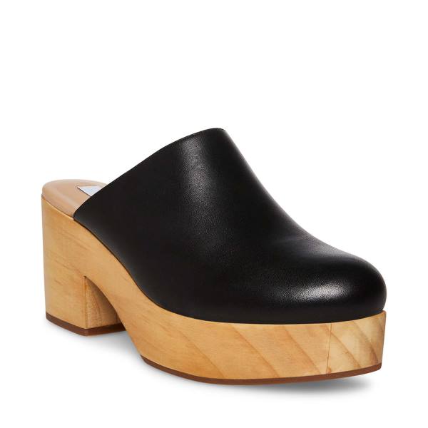 Steve Madden Bayridge Leren Heel Hakken Dames Zwart | SM-230OT