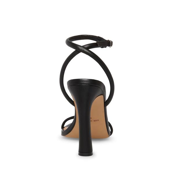 Steve Madden Becky Leren Heel Hakken Dames Zwart | SM-457TS