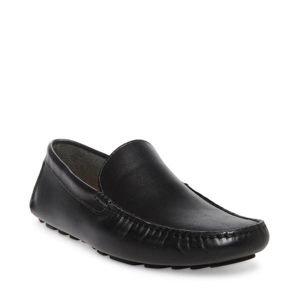 Steve Madden Bergamo Leren Loafers Heren Zwart | SM-394SV