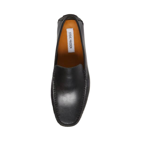 Steve Madden Bergamo Leren Loafers Heren Zwart | SM-394SV