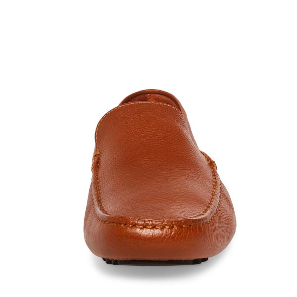 Steve Madden Bergamo Tan Leren Loafers Heren Bruin | SM-210DF