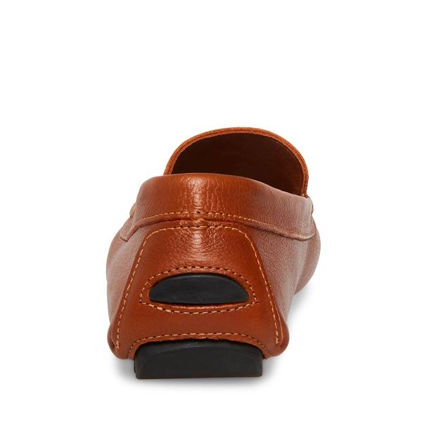 Steve Madden Bergamo Tan Leren Loafers Heren Bruin | SM-210DF