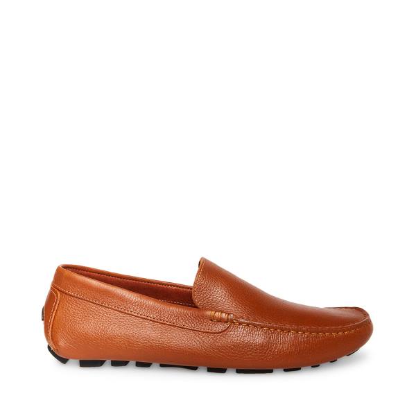 Steve Madden Bergamo Tan Leren Loafers Heren Bruin | SM-210DF