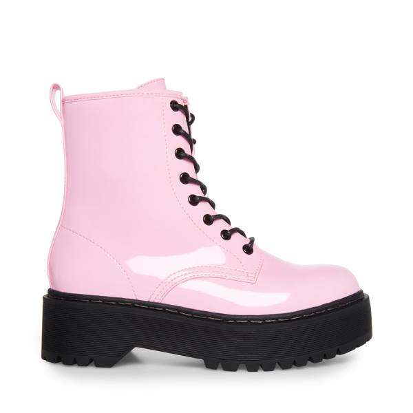 Steve Madden Bettyy Lak Enkellaarsjes Dames Roze | SM-650YC