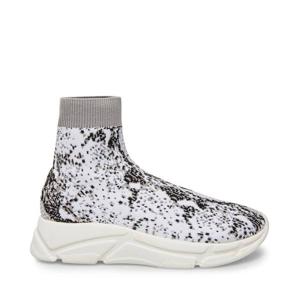 Steve Madden Bitten Snake Sneakers Dames Wit Slangenprint | SM-279RC