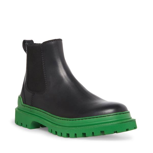 Steve Madden Bodee Laarzen Heren Zwart Groen | SM-581ZB