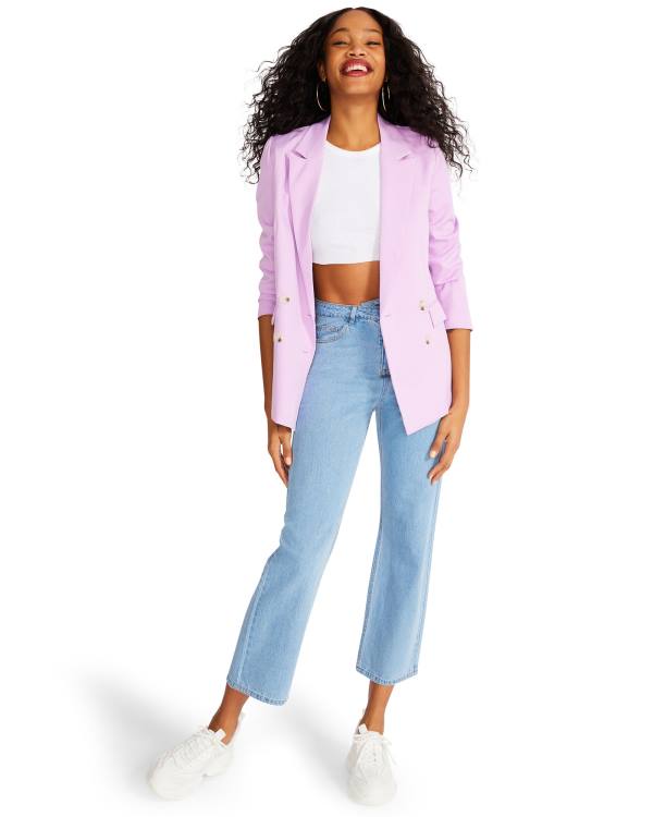 Steve Madden Boyfriend Blazer Jassen Dames Paars | SM-704PU