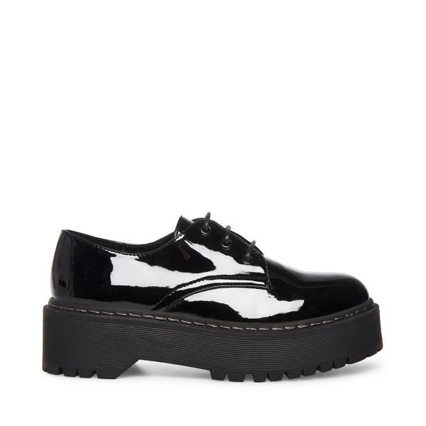 Steve Madden Brenton Lak Loafers Dames Zwart | SM-162DH