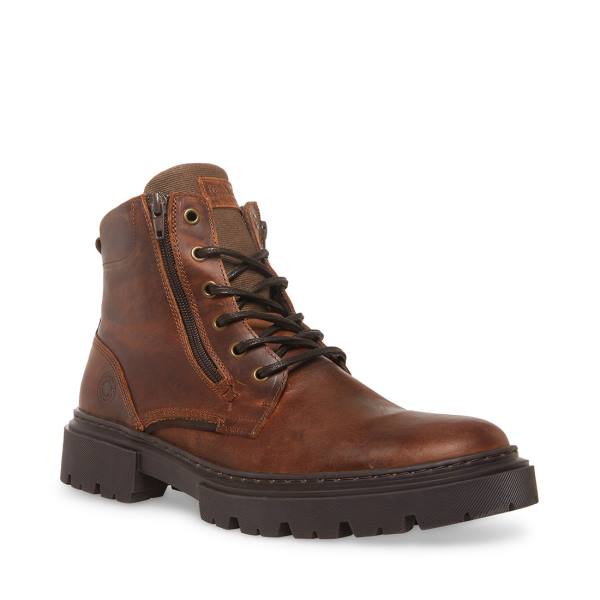 Steve Madden Bridges Leren Laarzen Heren Bruin | SM-573KC