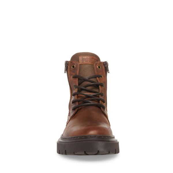 Steve Madden Bridges Leren Laarzen Heren Bruin | SM-573KC