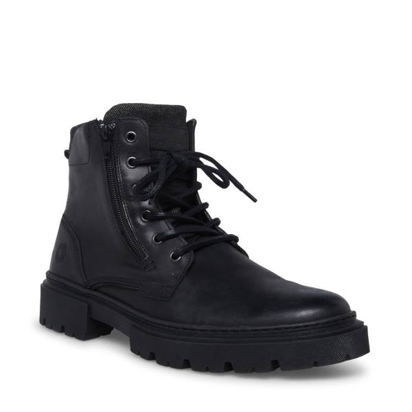 Steve Madden Bridges Leren Laarzen Heren Zwart | SM-807SF