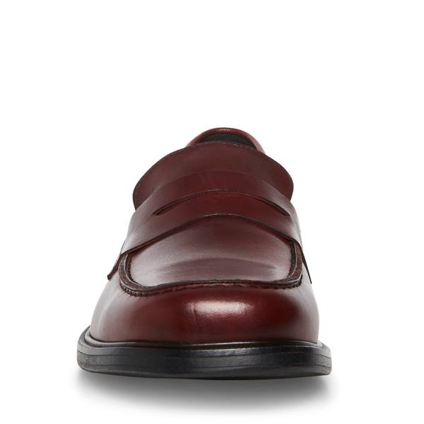 Steve Madden Brookline Burgundy Loafers Heren Bordeaux | SM-462RF