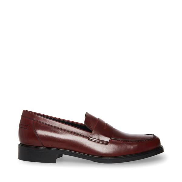 Steve Madden Brookline Burgundy Loafers Heren Bordeaux | SM-462RF