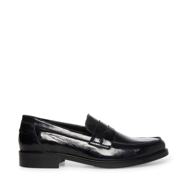 Steve Madden Brookline Lak Loafers Heren Zwart | SM-687DN