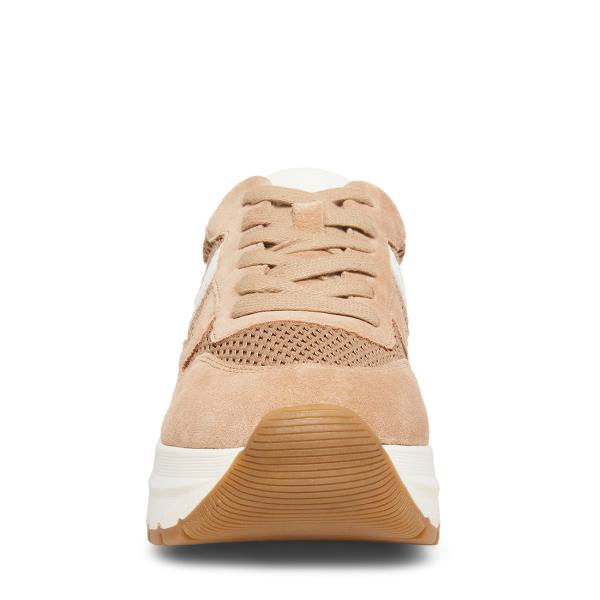 Steve Madden Carlton Sand Sneakers Dames Bruin | SM-392KS