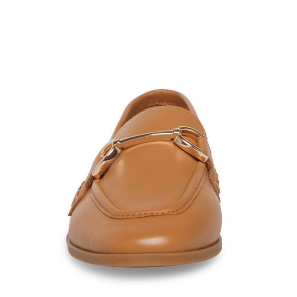 Steve Madden Carrine Cognac Leren Platte Schoenen Dames Bruin | SM-573VE