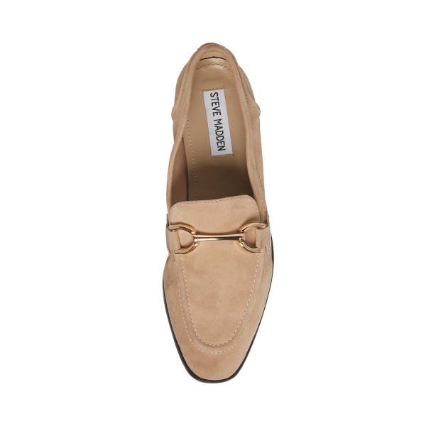 Steve Madden Carrine Tan Suede Platte Schoenen Dames Bruin | SM-126SV