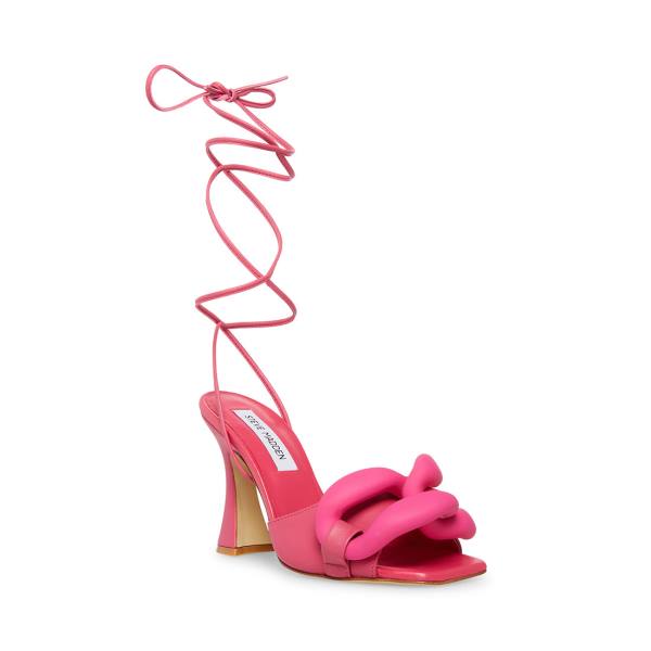 Steve Madden Cassy Fuschia Leren Heel Hakken Dames Fuchsie | SM-682IY