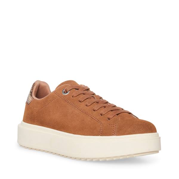 Steve Madden Catcher Mocha Sneakers Dames Beige | SM-678PF